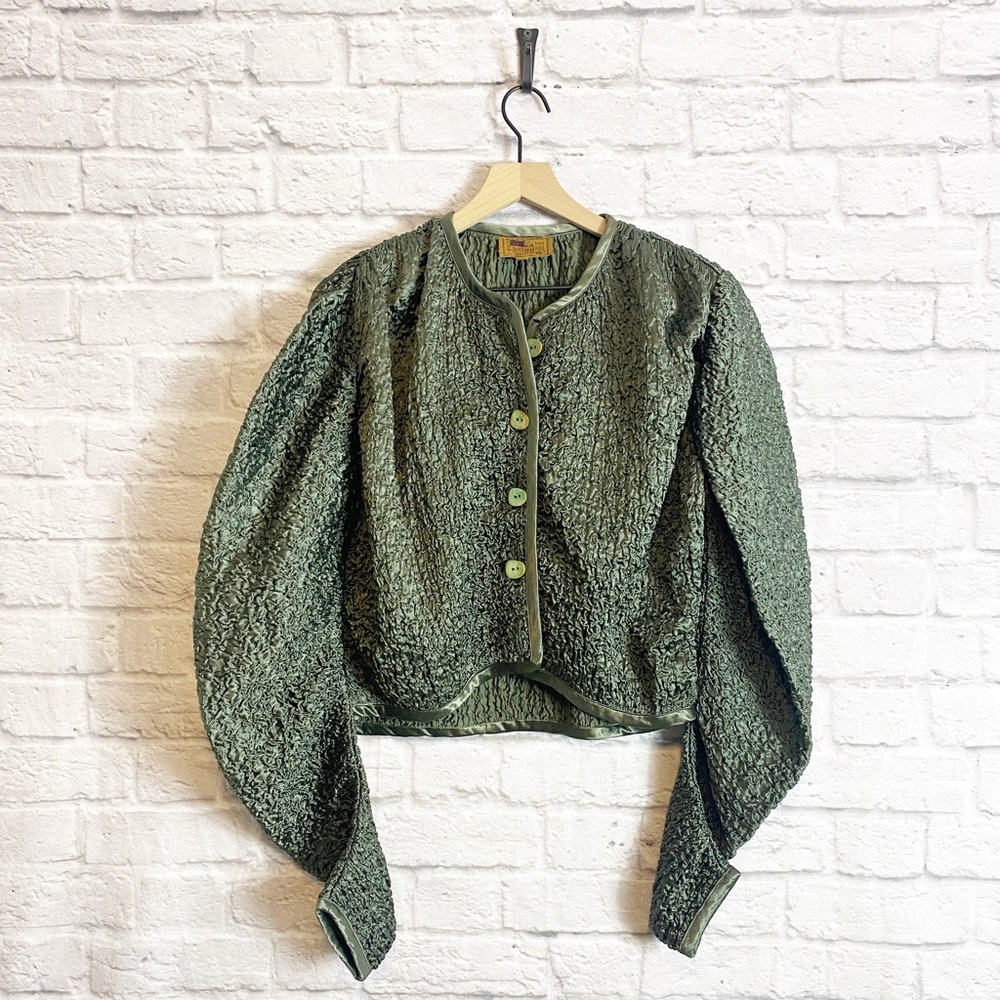 Double D Ranchwear Green Crinkle Jacket